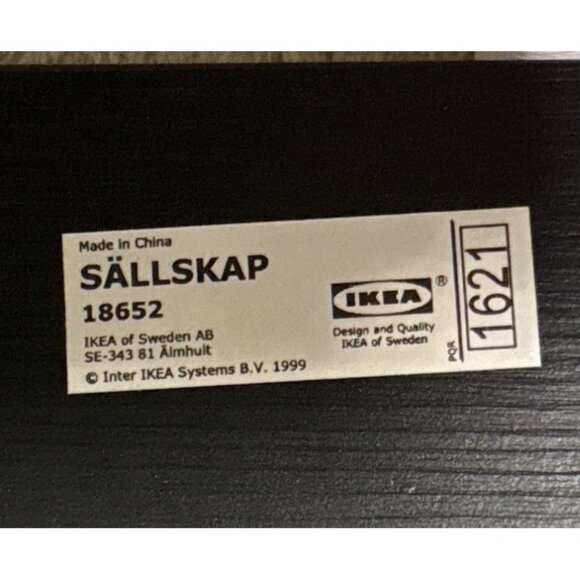 Ikea SÄLLSKAP Wall Mounted Coat Rack 5 Metal Hooks Modern Black 19.5" x 2.25" - Picture 5 of 9